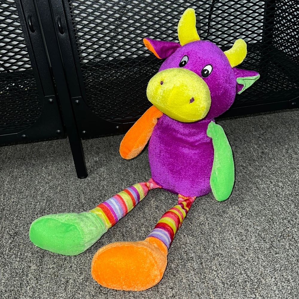 Neon Standing Cow Plush NWOT